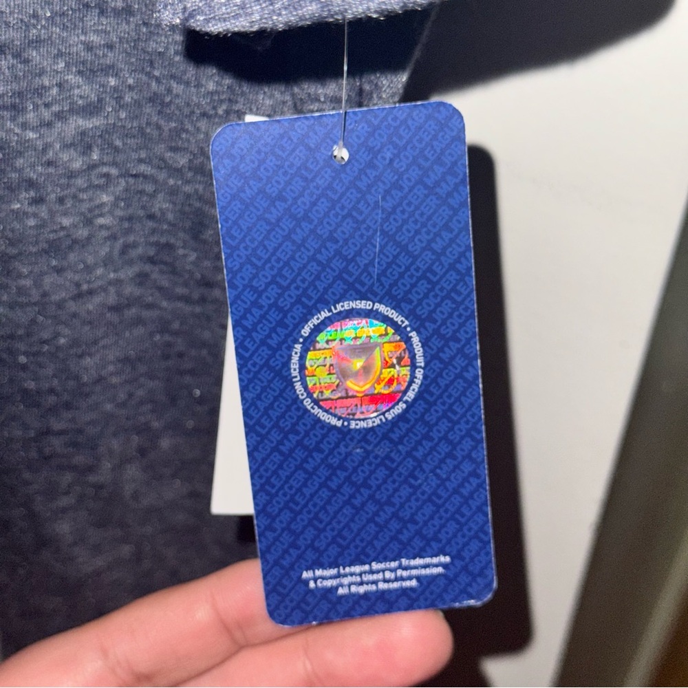 Philadelphia Union MLS Mens T-Shirt XL NWT Blue Heather Short Sleeve Crew Neck - Picture 4 of 5